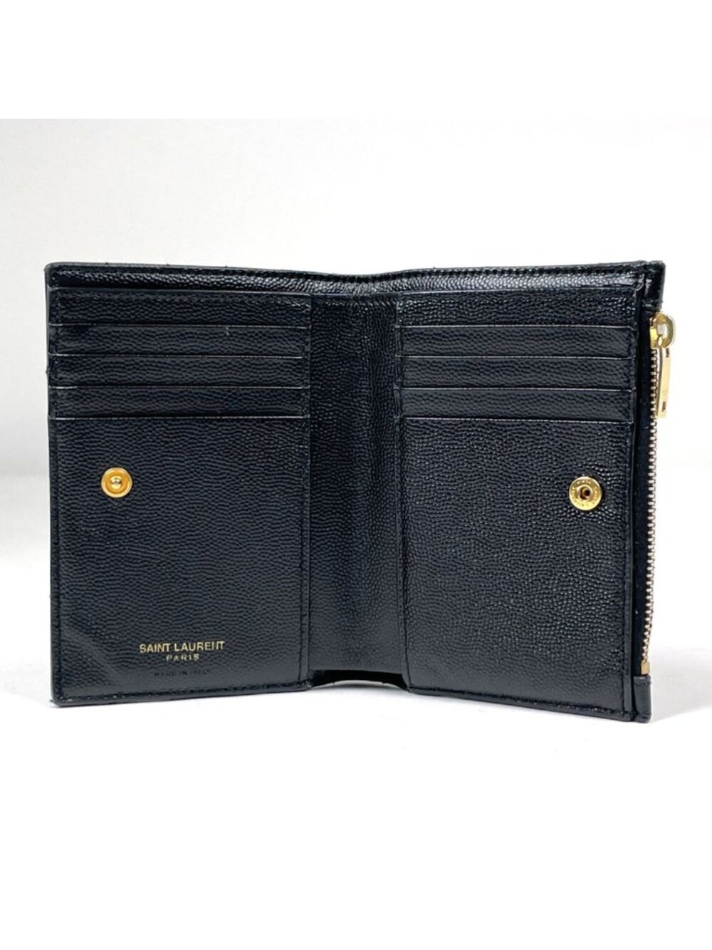 Saint Laurent Bifold Wallet Leather Black - Picture 8 of 8